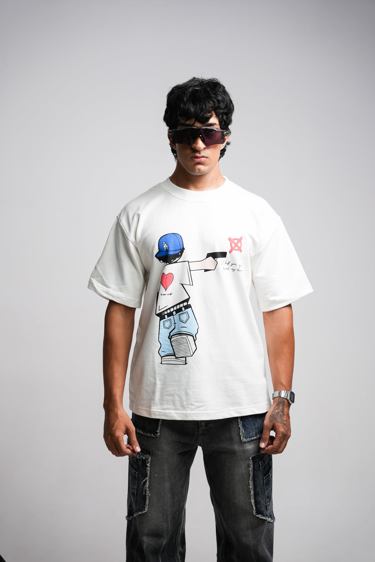 Don't break my heart white T-shirt