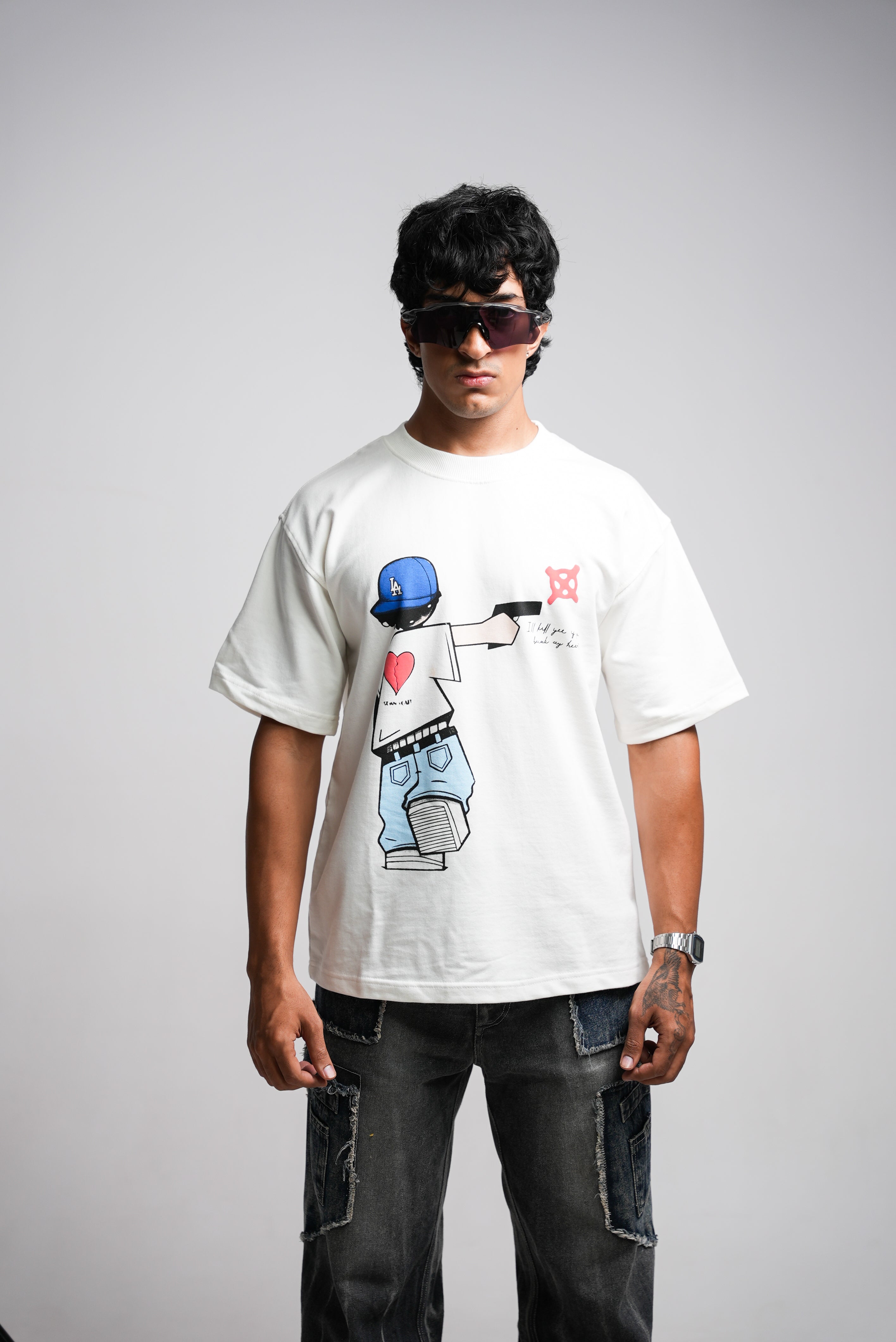 Don't break my heart white T-shirt