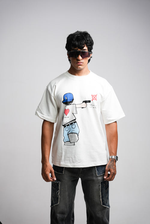 Don't break my heart white T-shirt