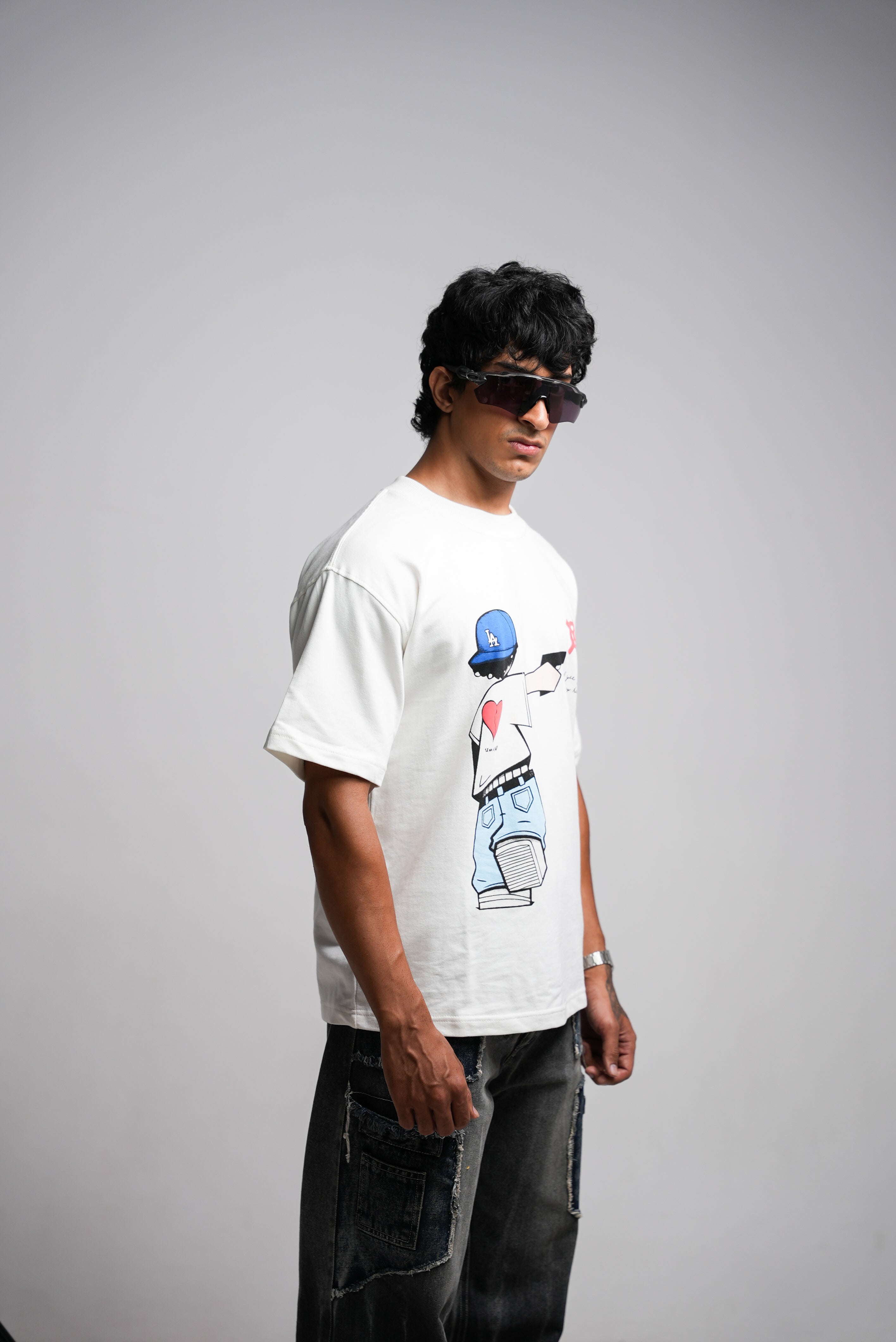 Don't break my heart white T-shirt